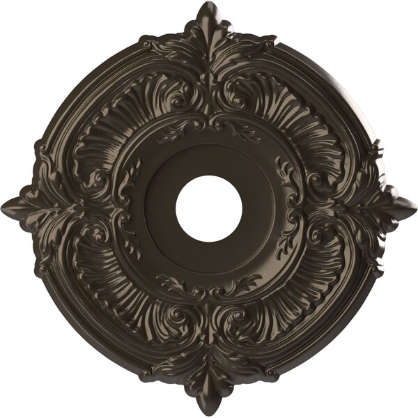 Ekena Millwork Attica PVC Ceiling Medallion (Canopies up to 6 3/4"), 19"OD x 3 1/2"ID x 1"P, Metallic Dark Bronze CMP19ATCDB - main